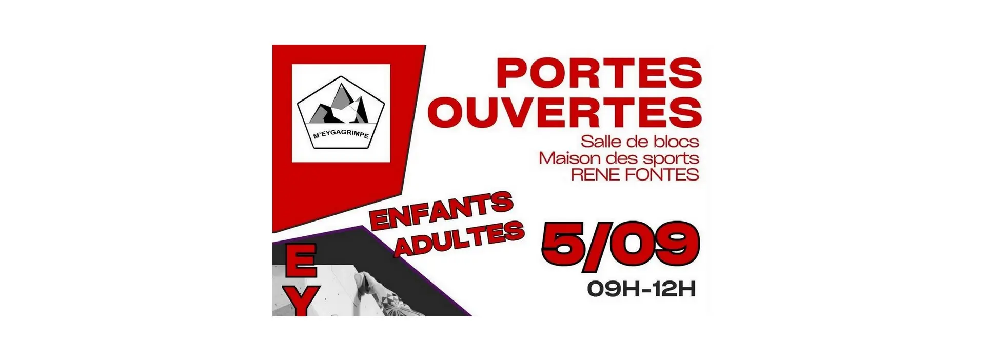 Portes ouvertes du club d'escalade M'Eygagrimpe