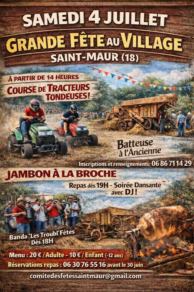 fête au village à Saint Maur