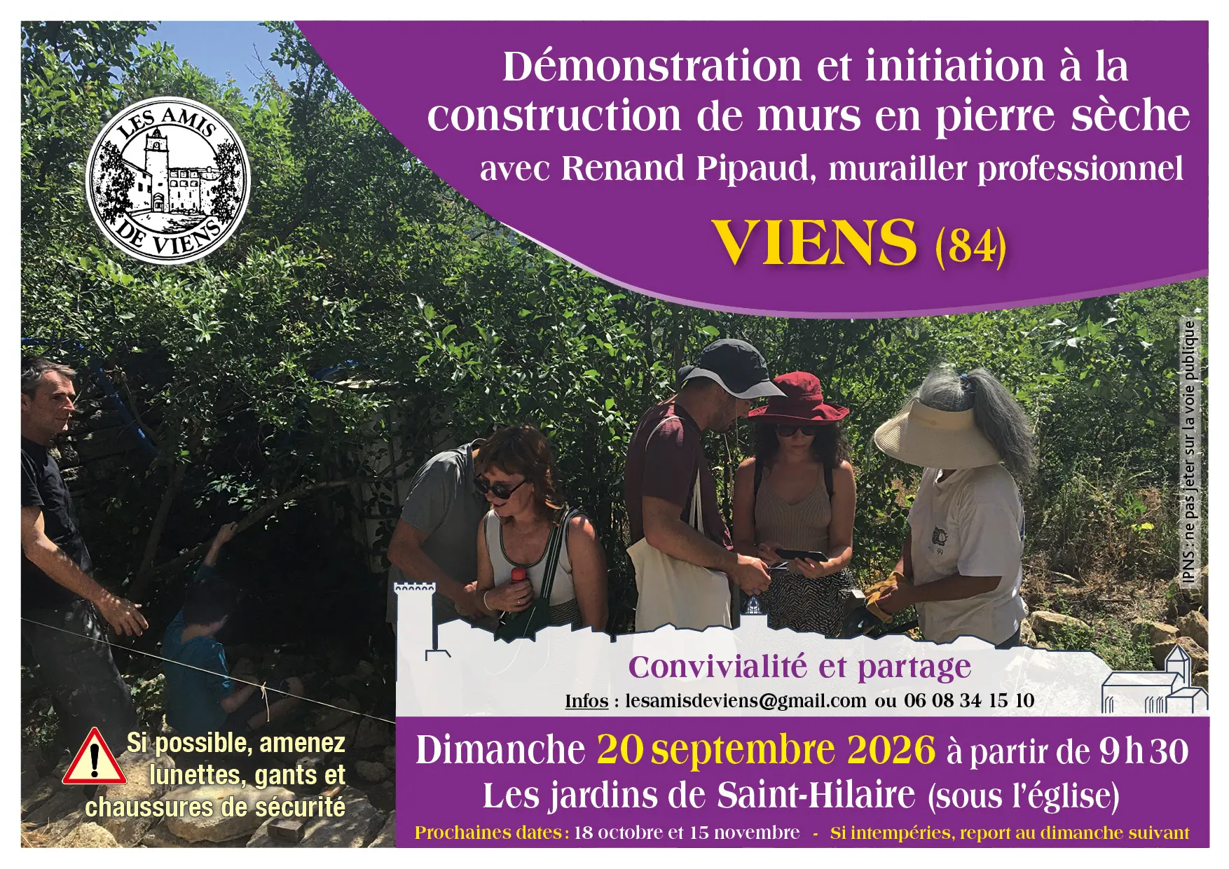 chantier murs  construction en piere seche
