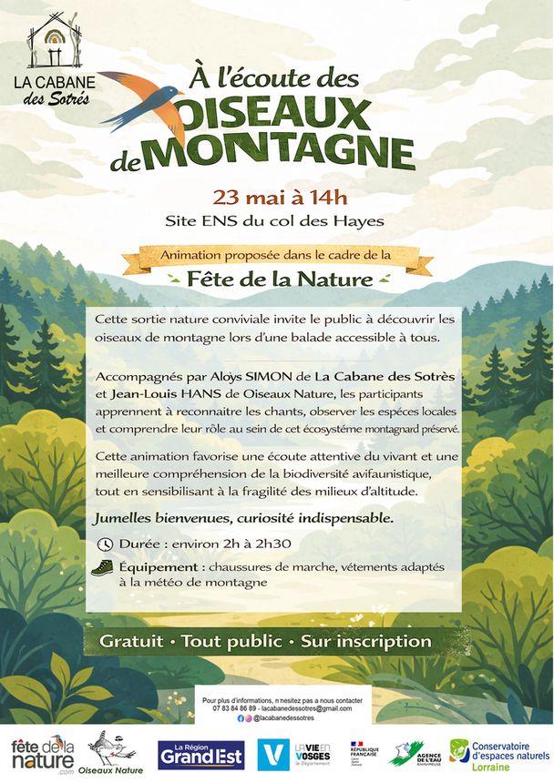 Sortie nature A l'écoute des oiseaux de montagne