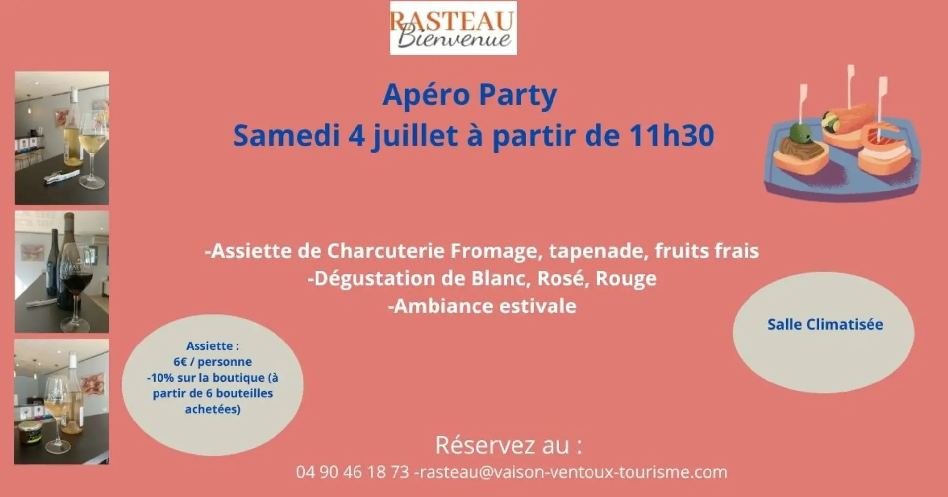 Apéro party - Rasteau Bienvenue