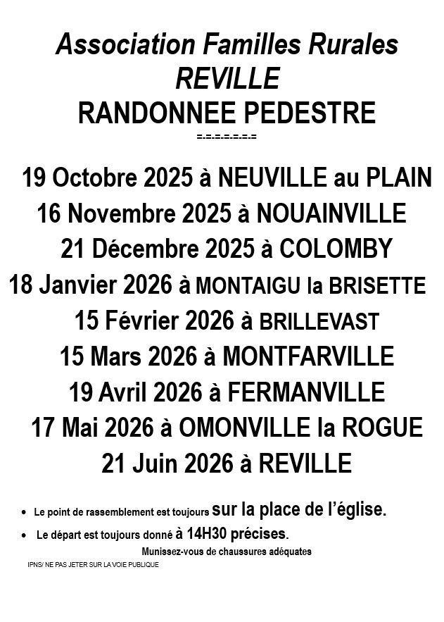 Randonnée pédestre Familles Rurales