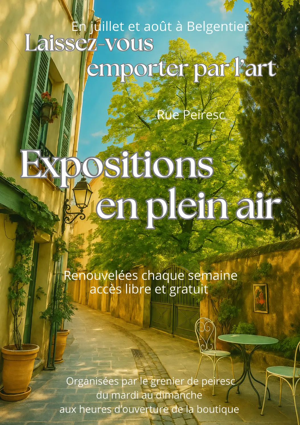 Exposition en plein air dans la Rue Peiresc