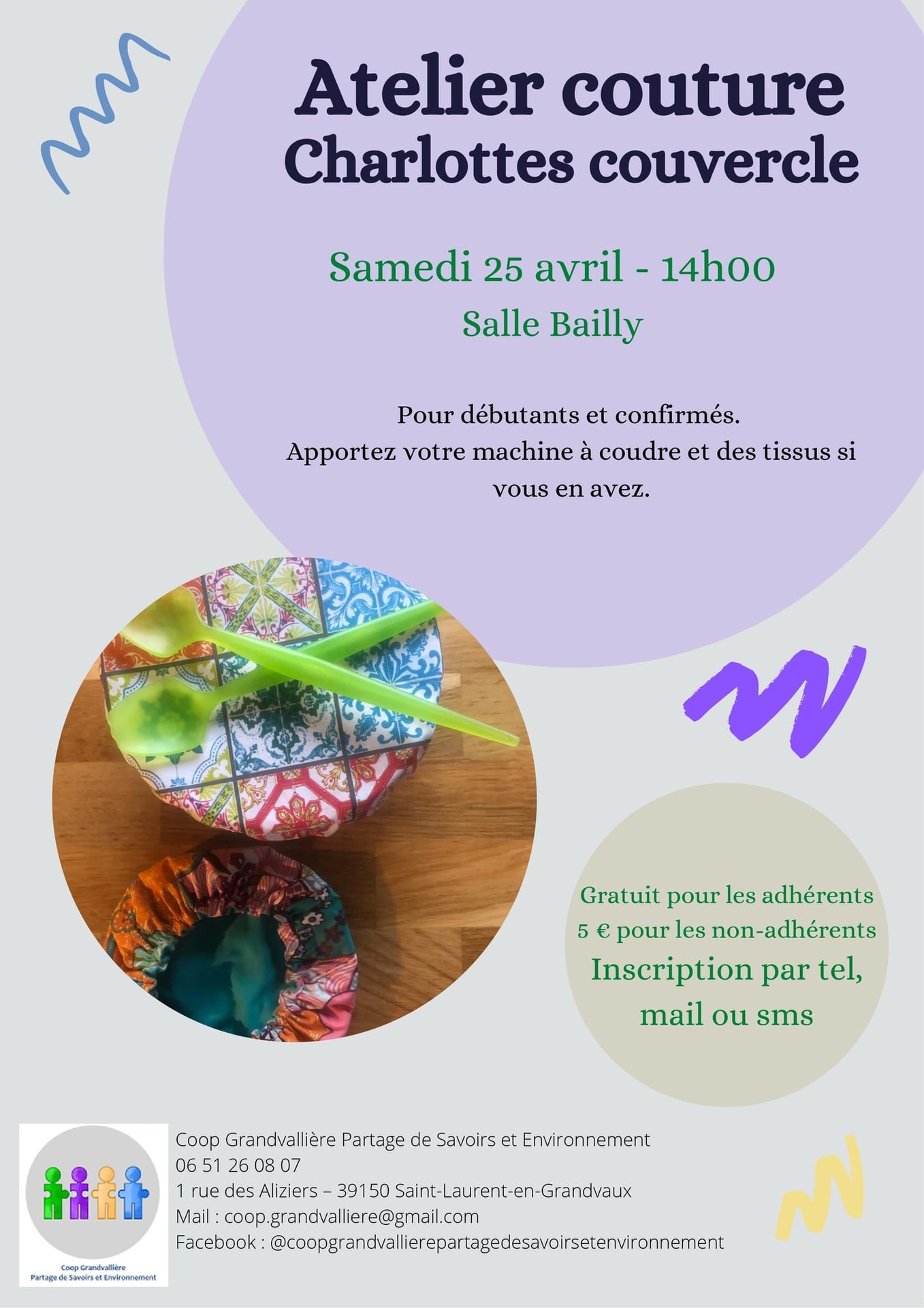 Atelier couture "Charlottes couvercle"