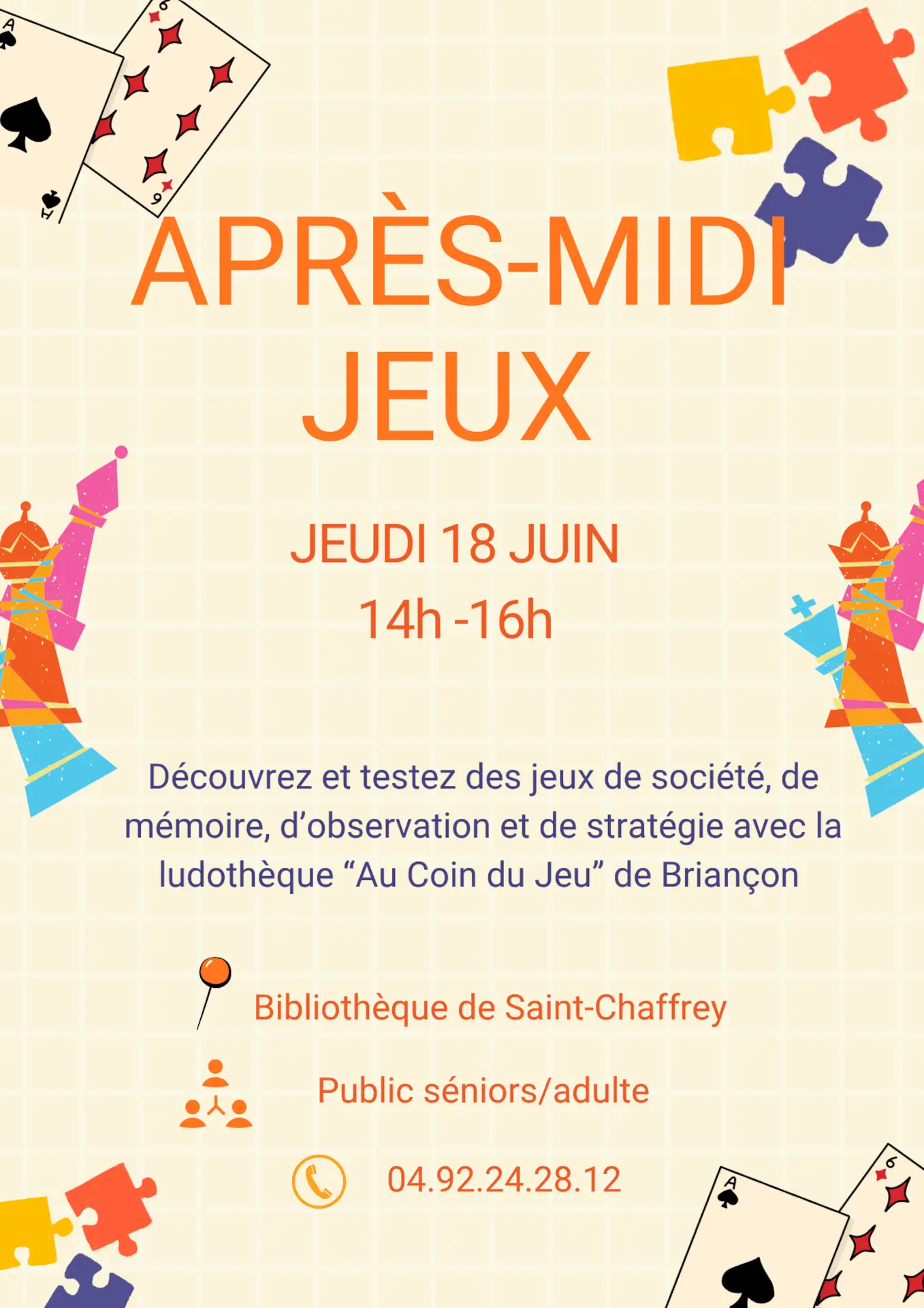 Après-midi jeux à la bibliothèque