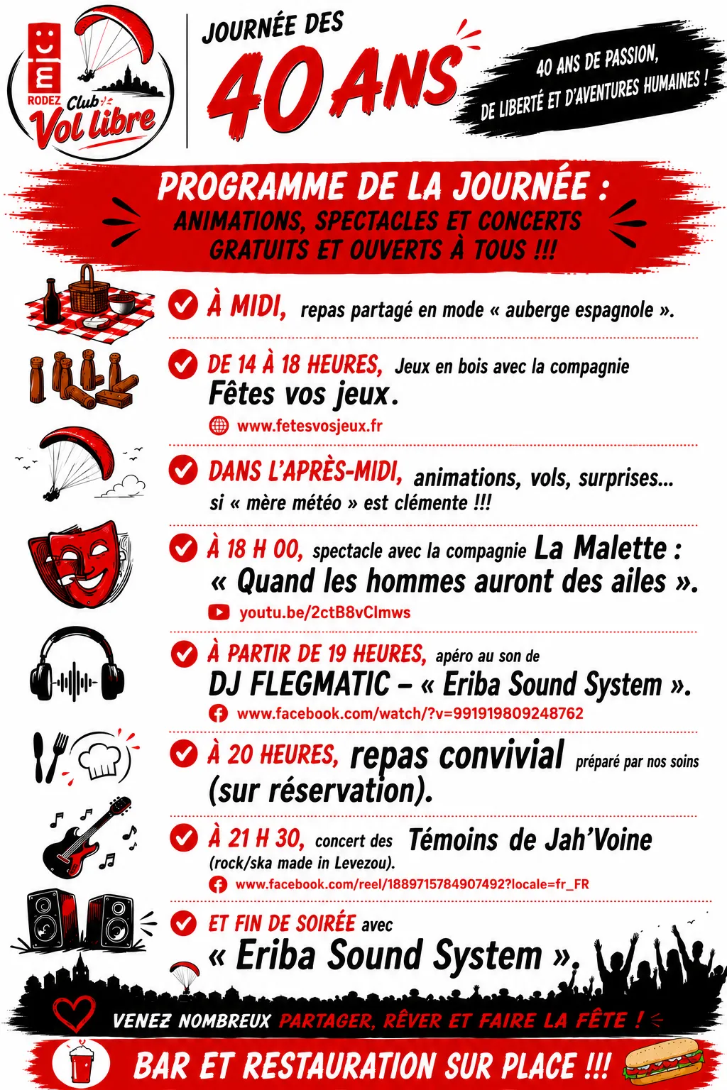 Club de vol libre – Journée des 40 ans