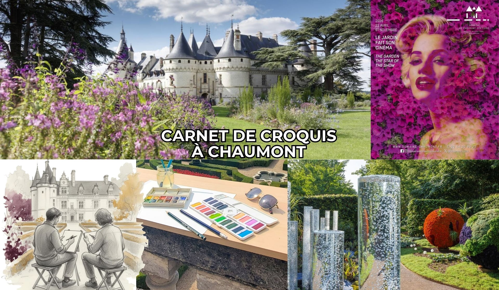 Carnet de croquis au Festival des Jardins
