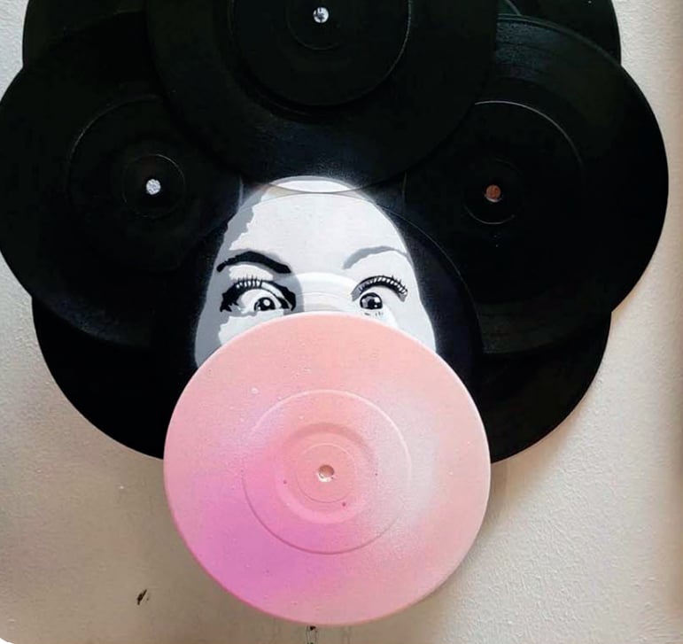 Ateliers street-art sur disques vinyles