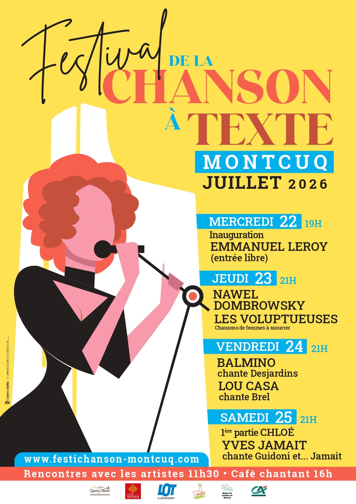 Festival de la Chanson à Texte de Montcuq : Nawel Dombrowsky et Les Voluptueuses