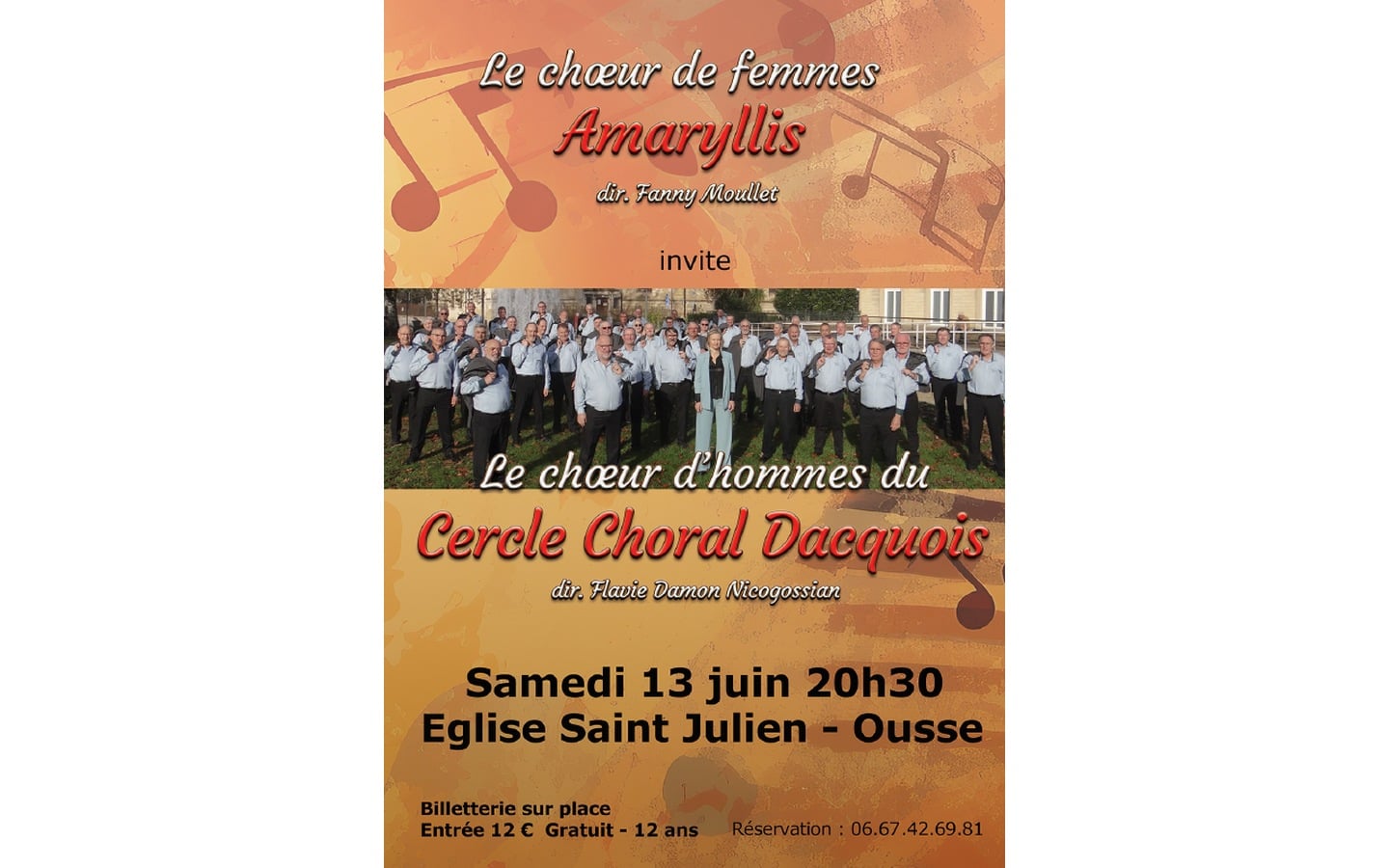 Le choeur amaryllis invite le cercle choral dacquois
