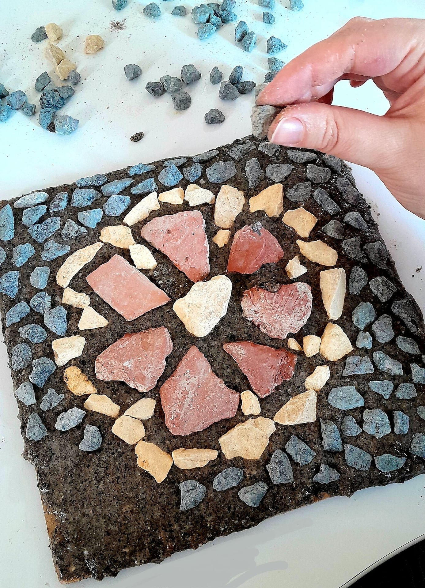 Mosaïque de cailloux