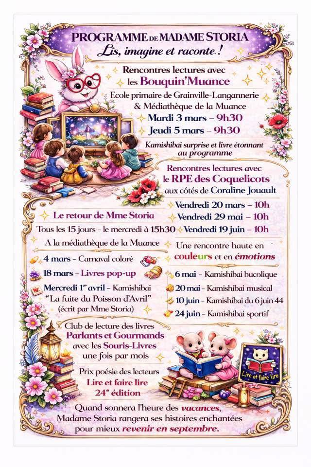 Programme de Madame STORIA