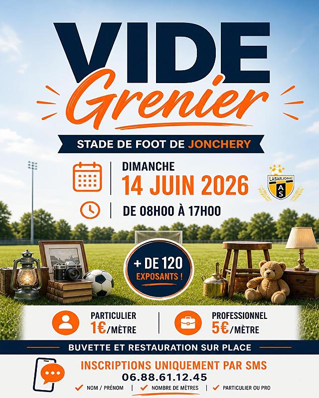 Vide-grenier au stade de Jonchery