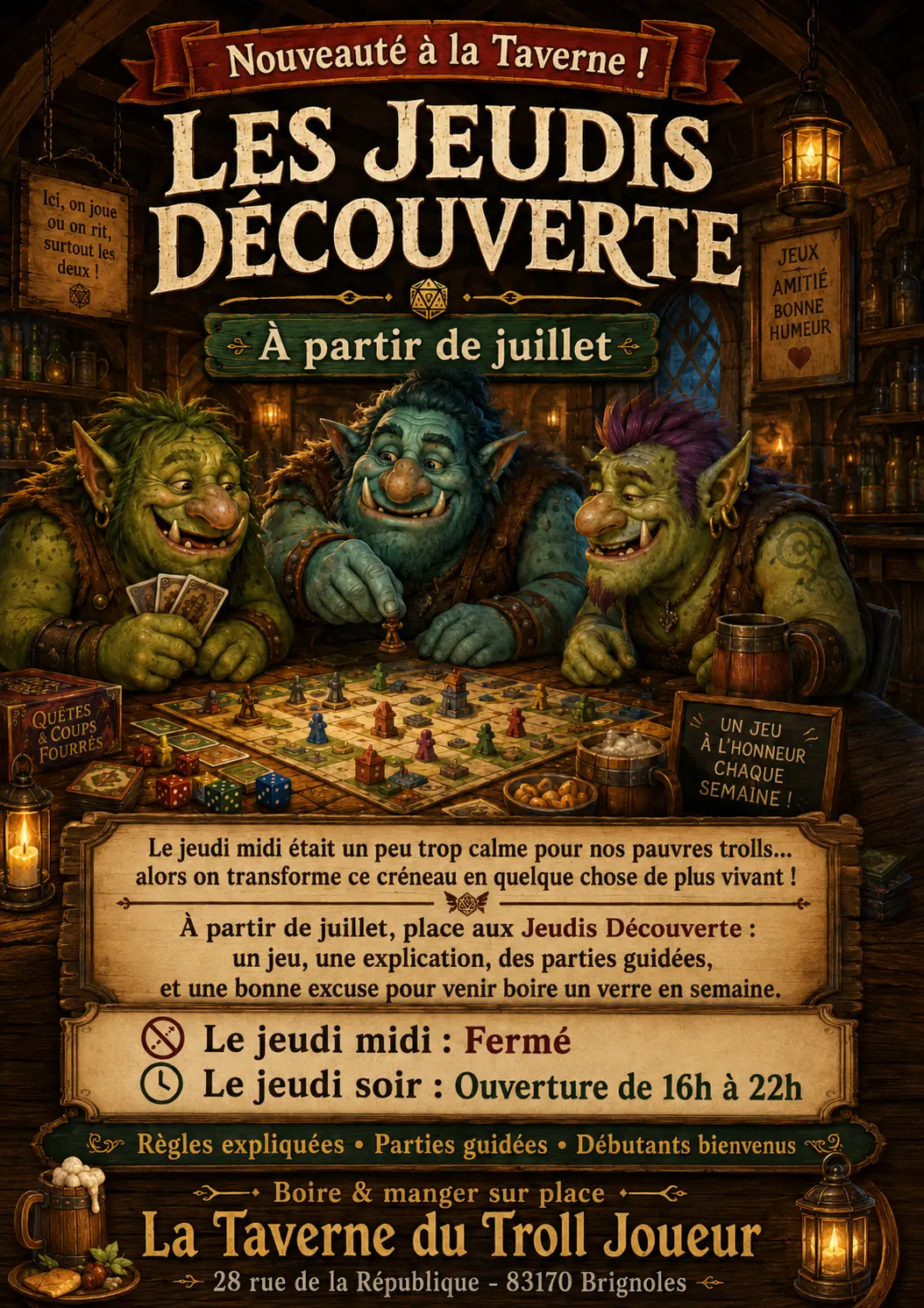 Jeux : les Jeudis découverte