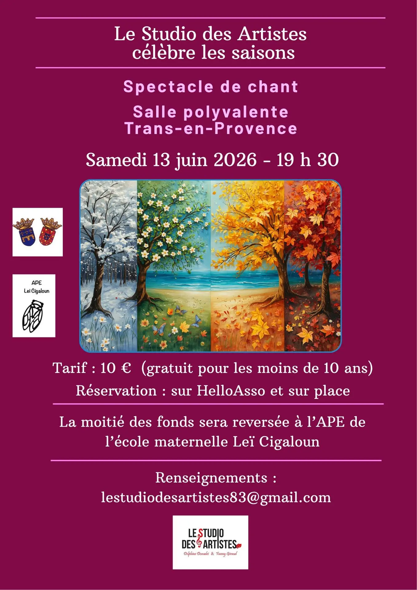Le Studio des Artistes célèbre les saisons