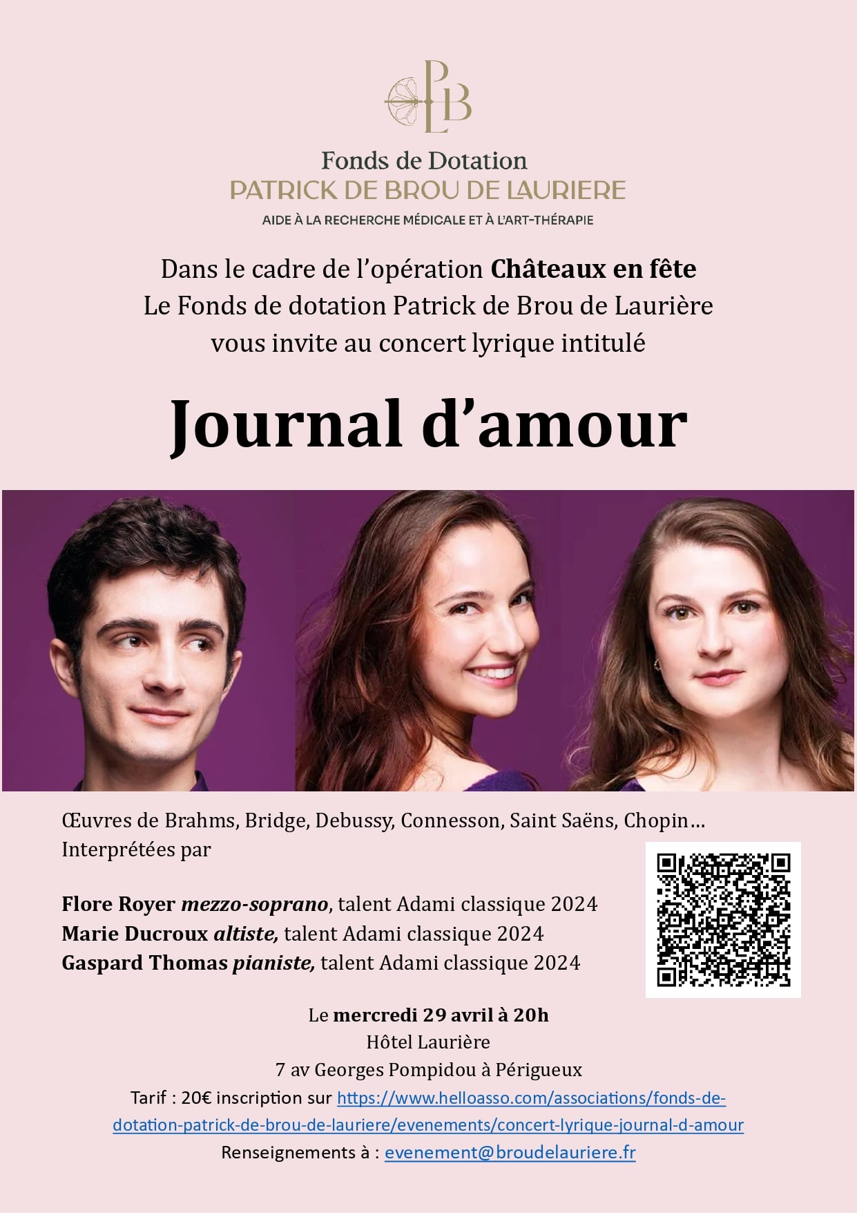 Châteaux en fête - Concert lyrique "Journal d’amour"