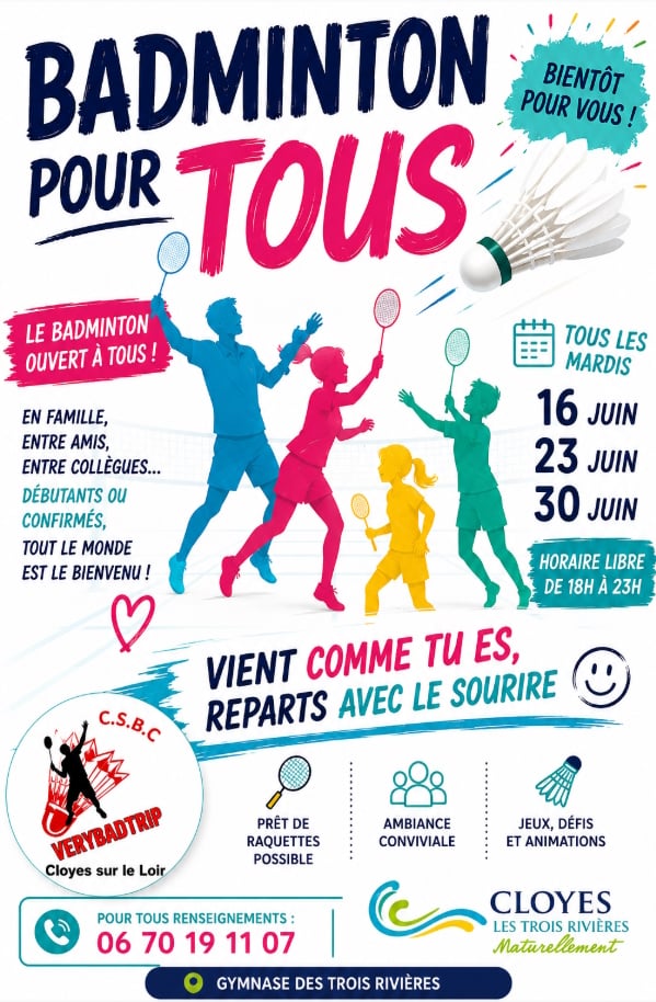 Badminton pour tous organisé par le C.S.B.C.