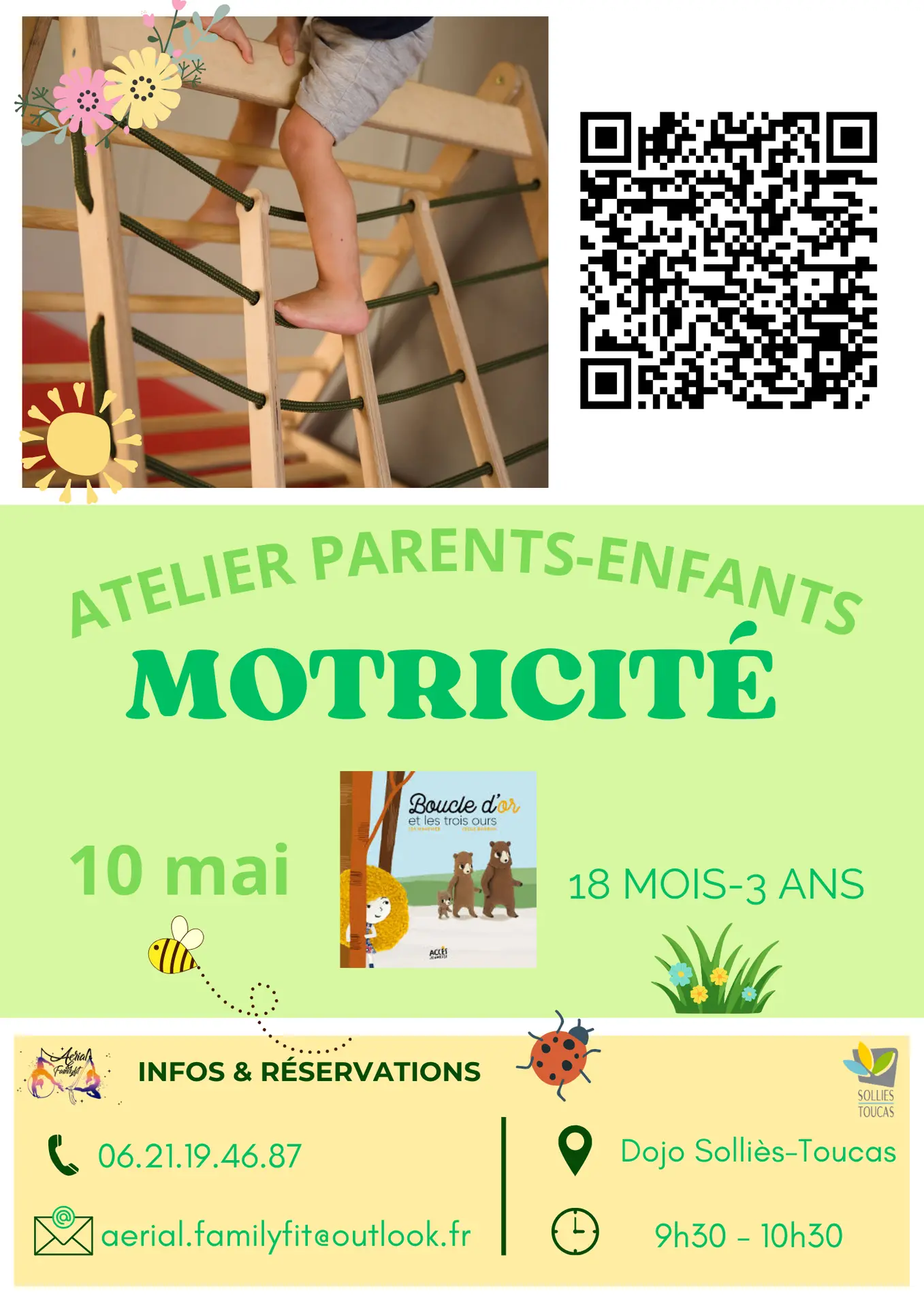 Atelier moticité parents -enfants 18 mois/3 ans