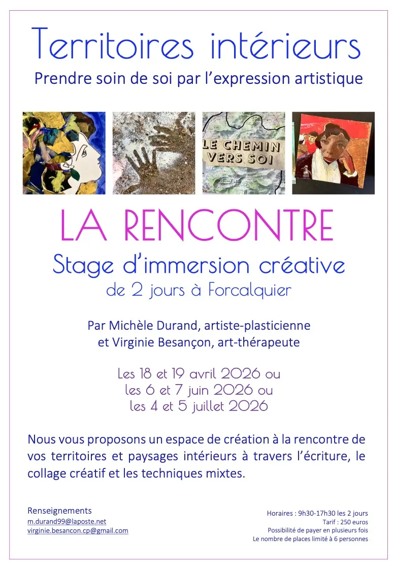 STAGE D'IMMERSION CRÉATIVE