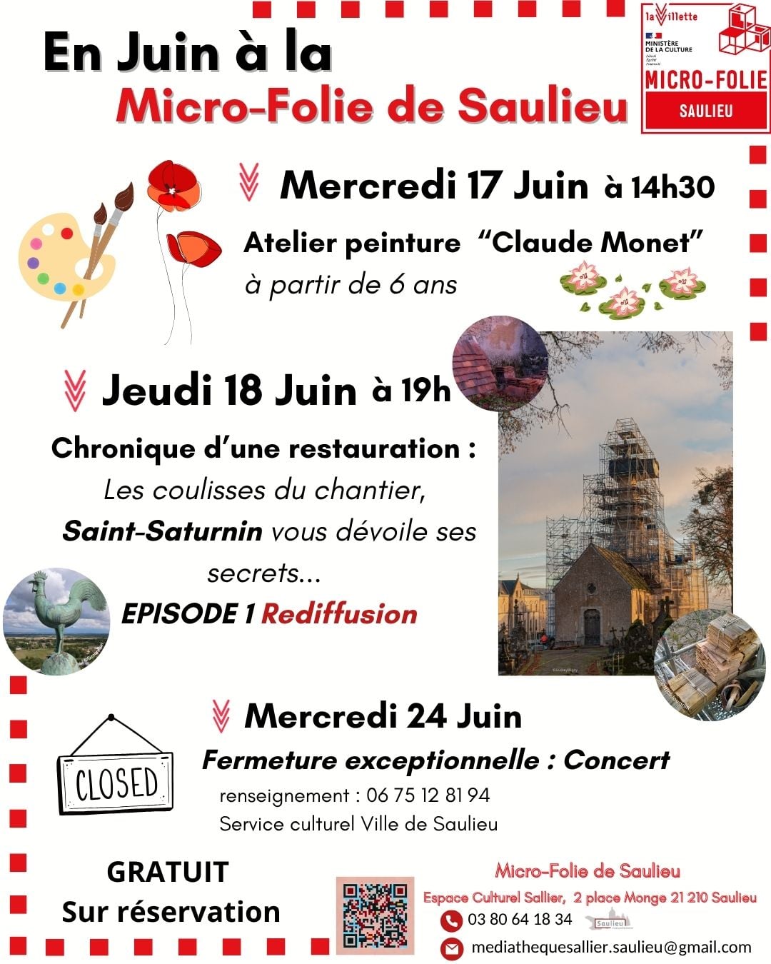 Programme d'événements au mois de Juin à Micro-Folie