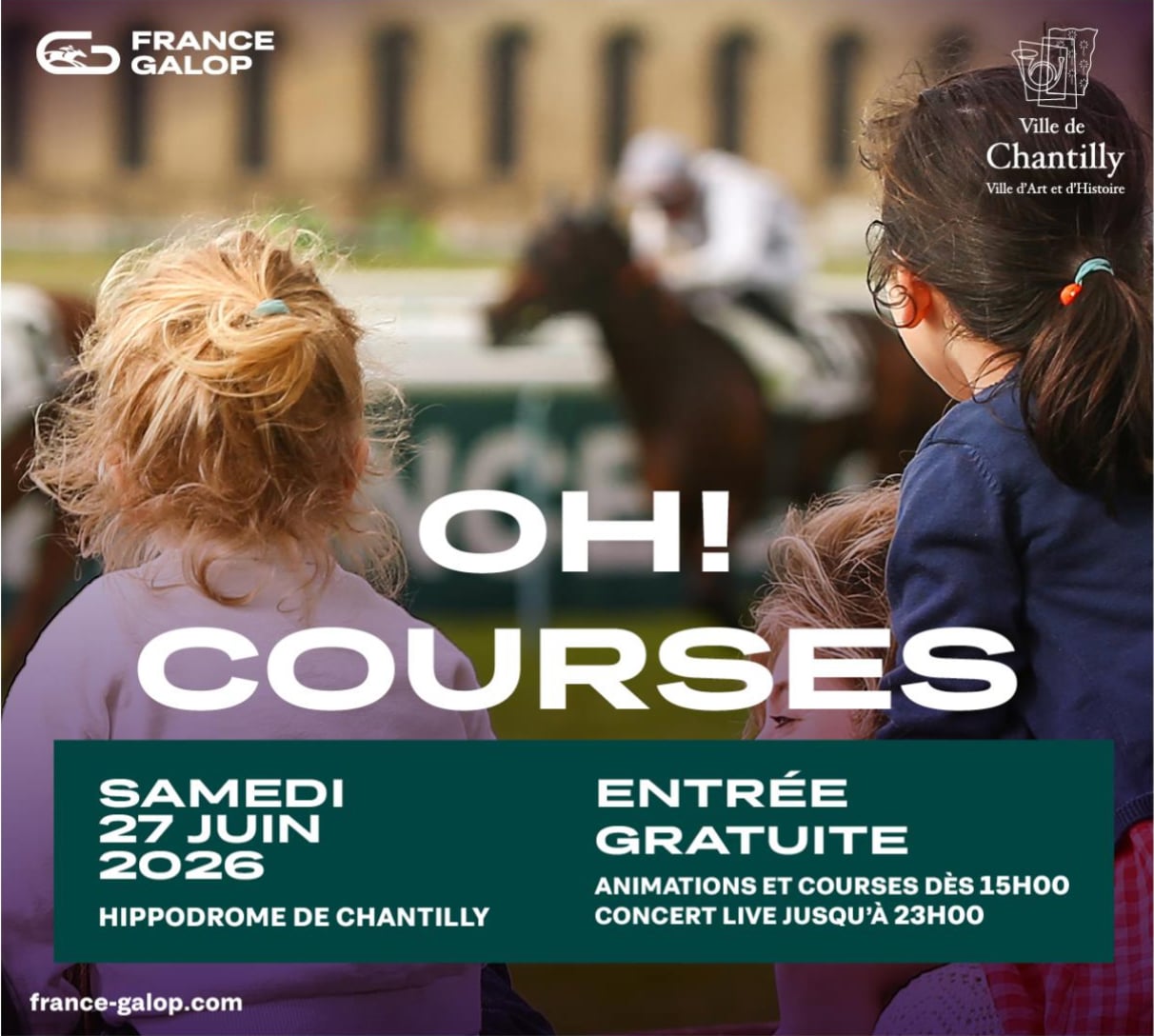 Journée Oh! Courses à l'hippodrome de Chantilly
