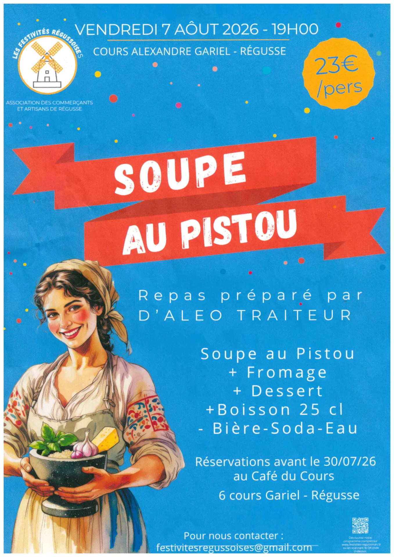 Soupe au pistou pour la fête des Moulins