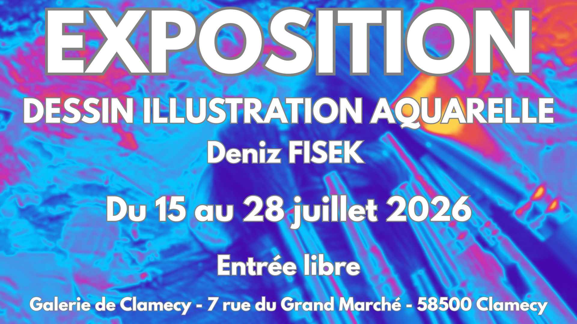 Exposition de dessins, illustrations et aquarelles - Deniz Fisek