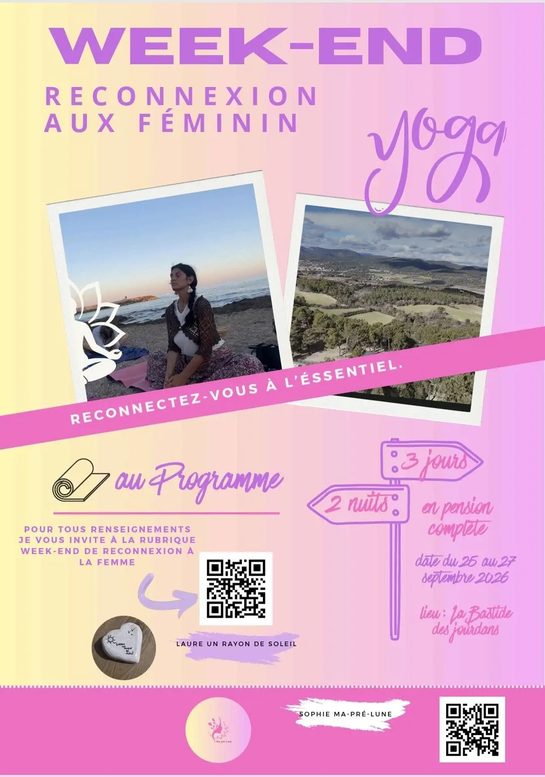 Week-end reconnexion aux féminin à La Bastide-des-Jourdans.