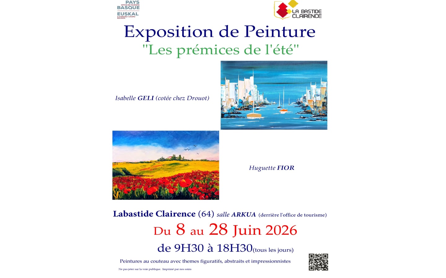 Exposition de peinture, « les prémices de l'été »