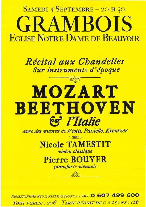 Mozart Beethoven & l'Italie à l'église de Grambois