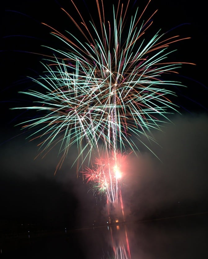 Feu d'artifice au Lac du Deiro