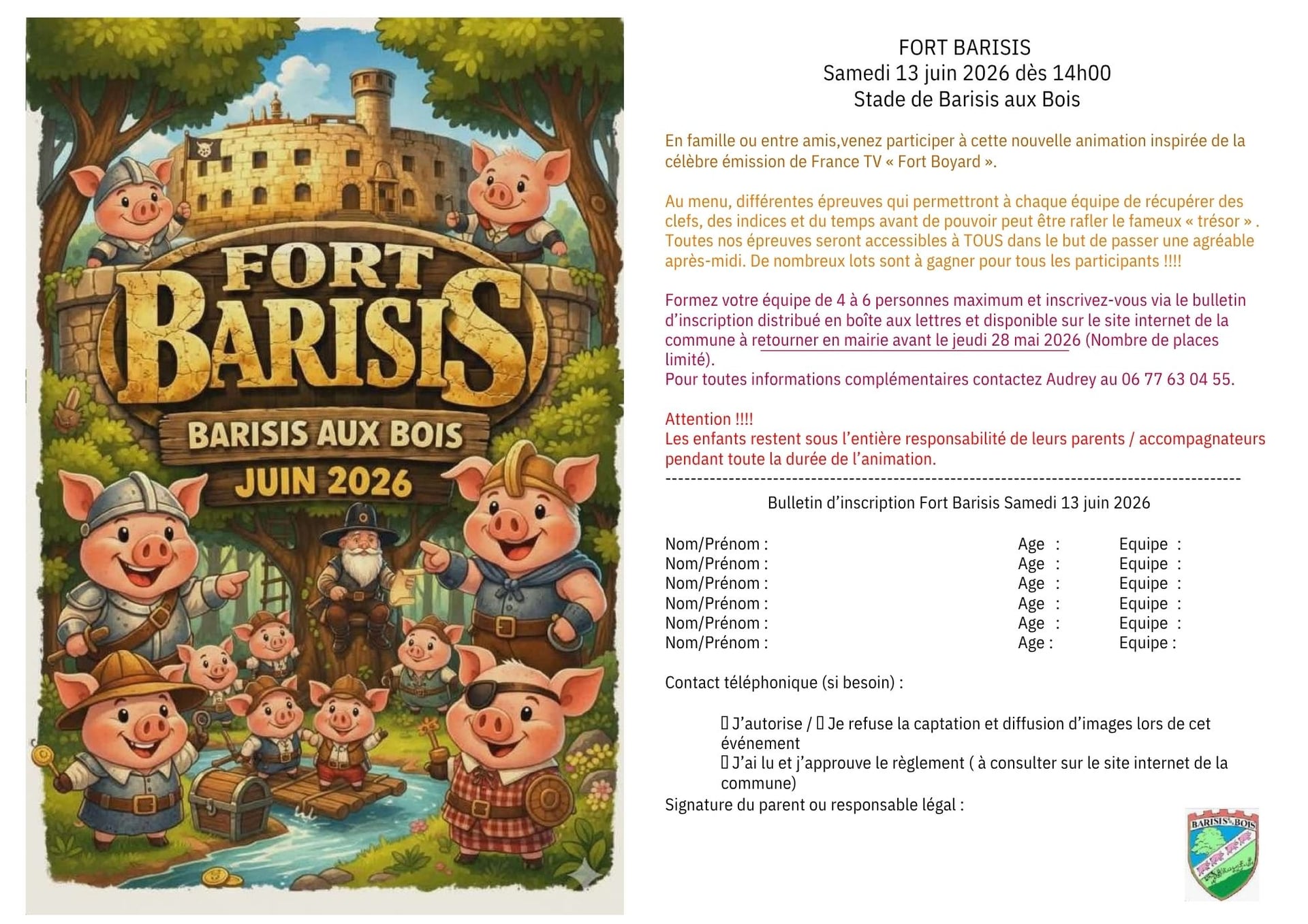 Fort Barisis arrive à Barisis-aux-Bois !