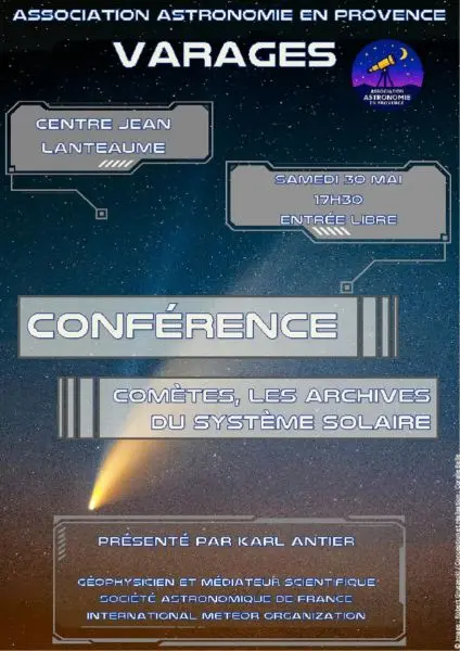 Conférence : Comètes, les archives du système solaire