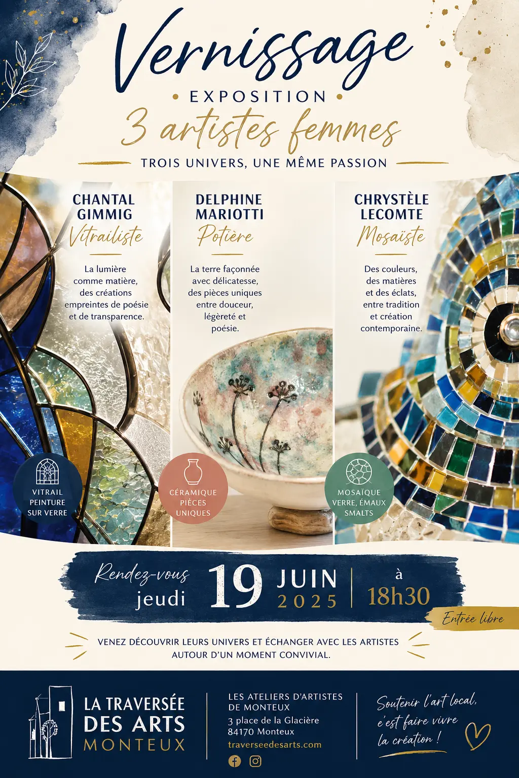 Au Carré d'Art - Vernissage de 3 Artistes Femmes de la Traversée des Arts
