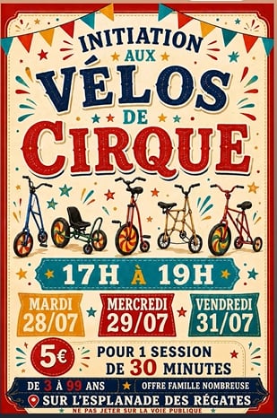 Initiation aux vélos de cirque