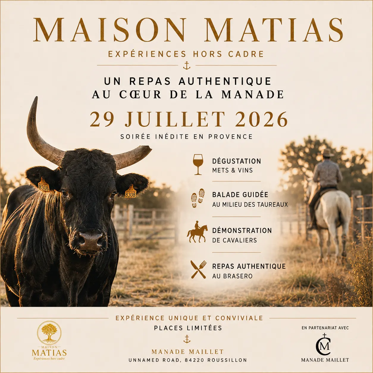 Repas insolite à la Manade Maillet