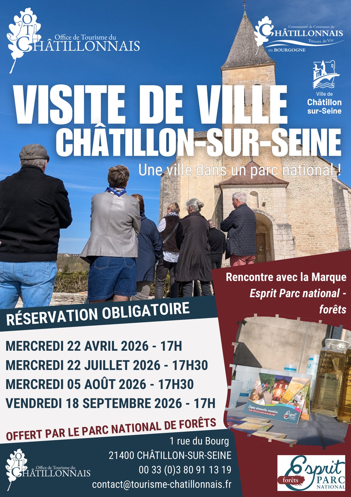 Visite commentée de Châtillon-sur-Seine, une ville dans un Parc national !