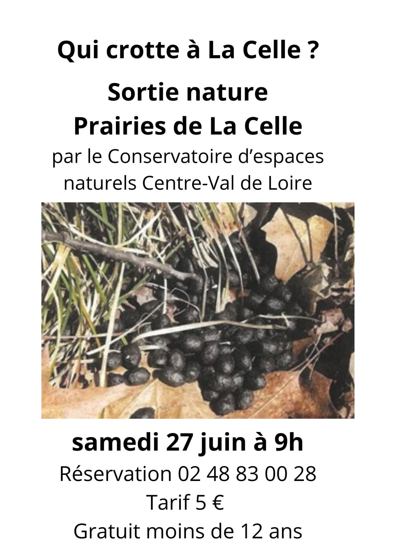 Sortie Nature "Qui crotte à La Celle"