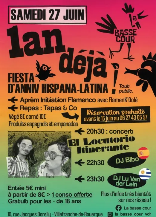 Fiesta d’anniv Hispana-Latina !