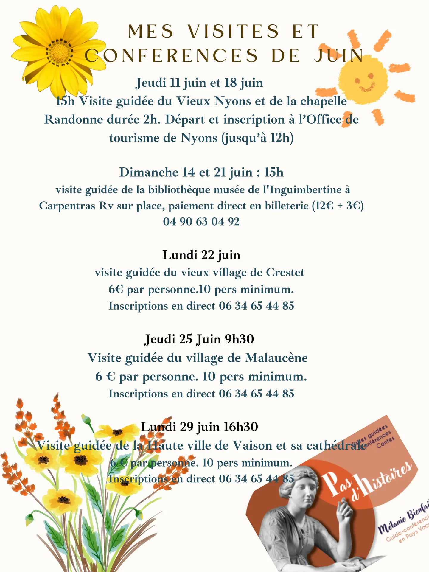 Visite guidée du village de Crestet avec Mélanie Bienfait Pas d'Histoires