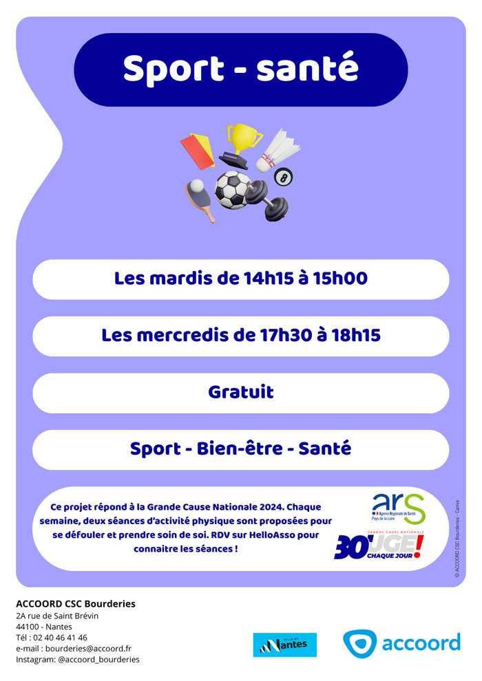 Bouge 30 minutes chaque jour !