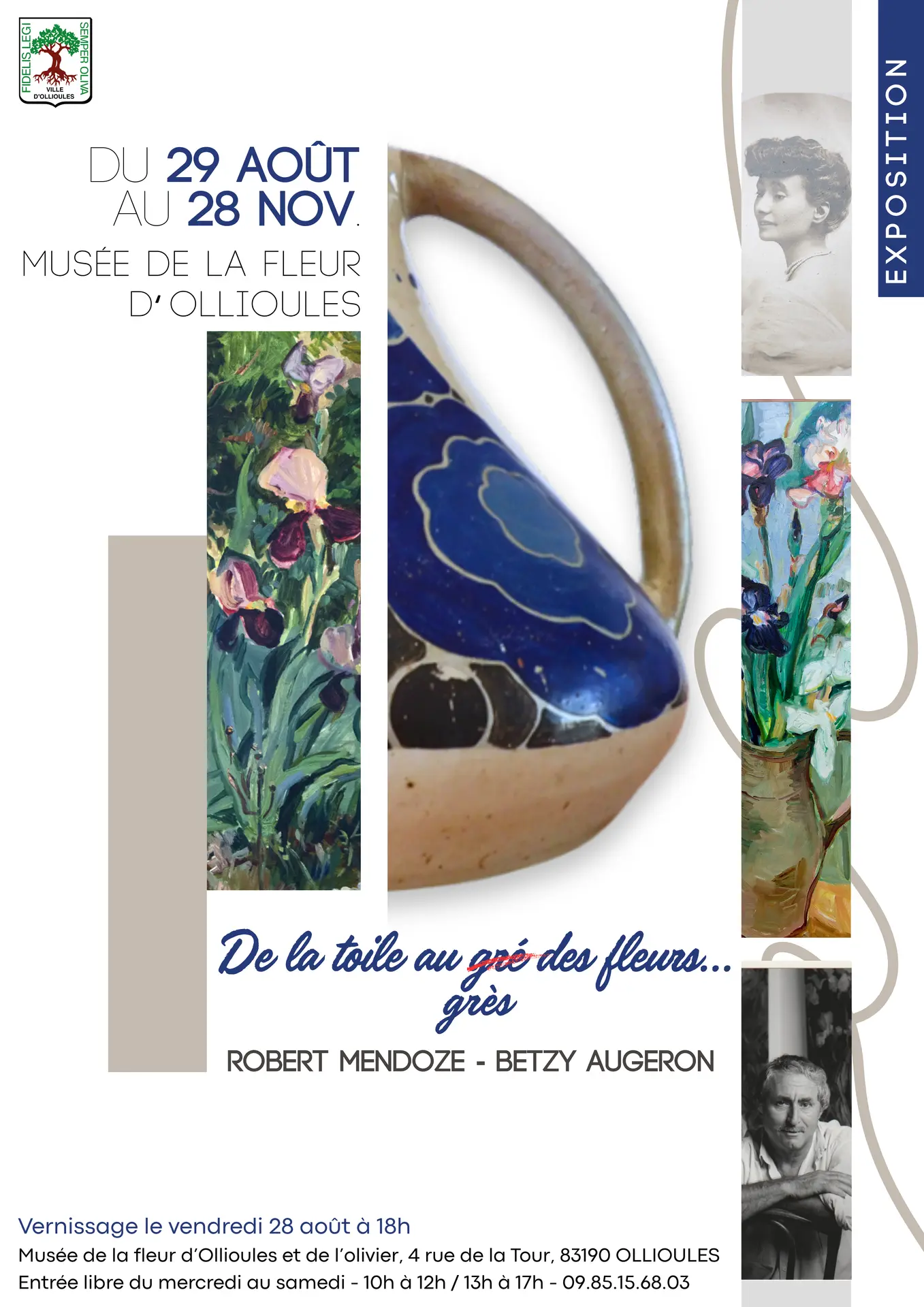 Visite guidée de l'exposition "De la toile au grès des fleurs" Robert Mendoze et Betzy Augeron #JEP2026