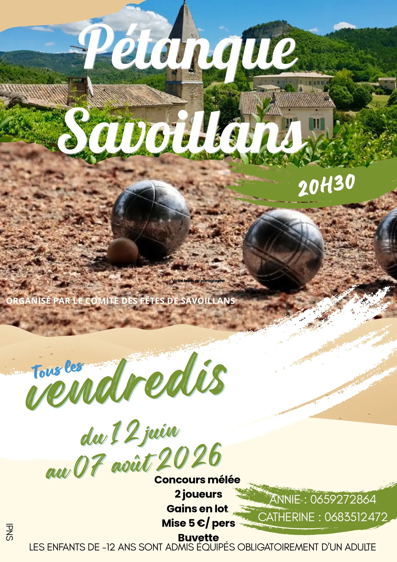Pétanque au village