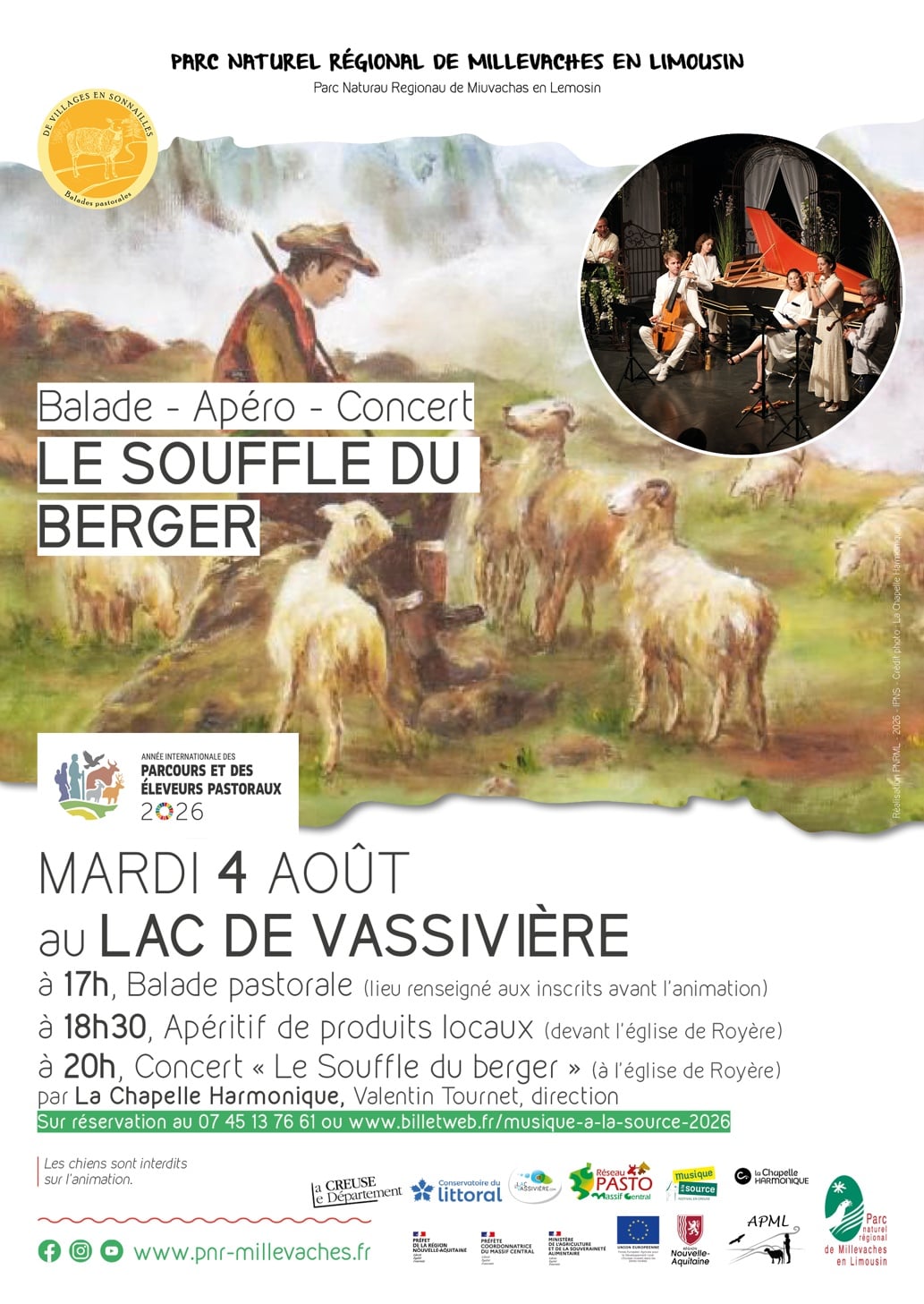Apéro-pasto / Concert à Vassivière : Le souffle du berger