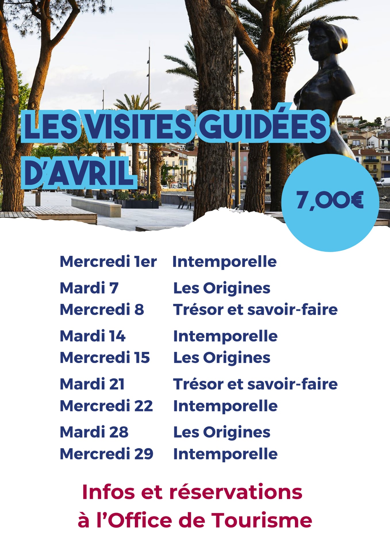 VISITES GUIDÉES D'AVRIL