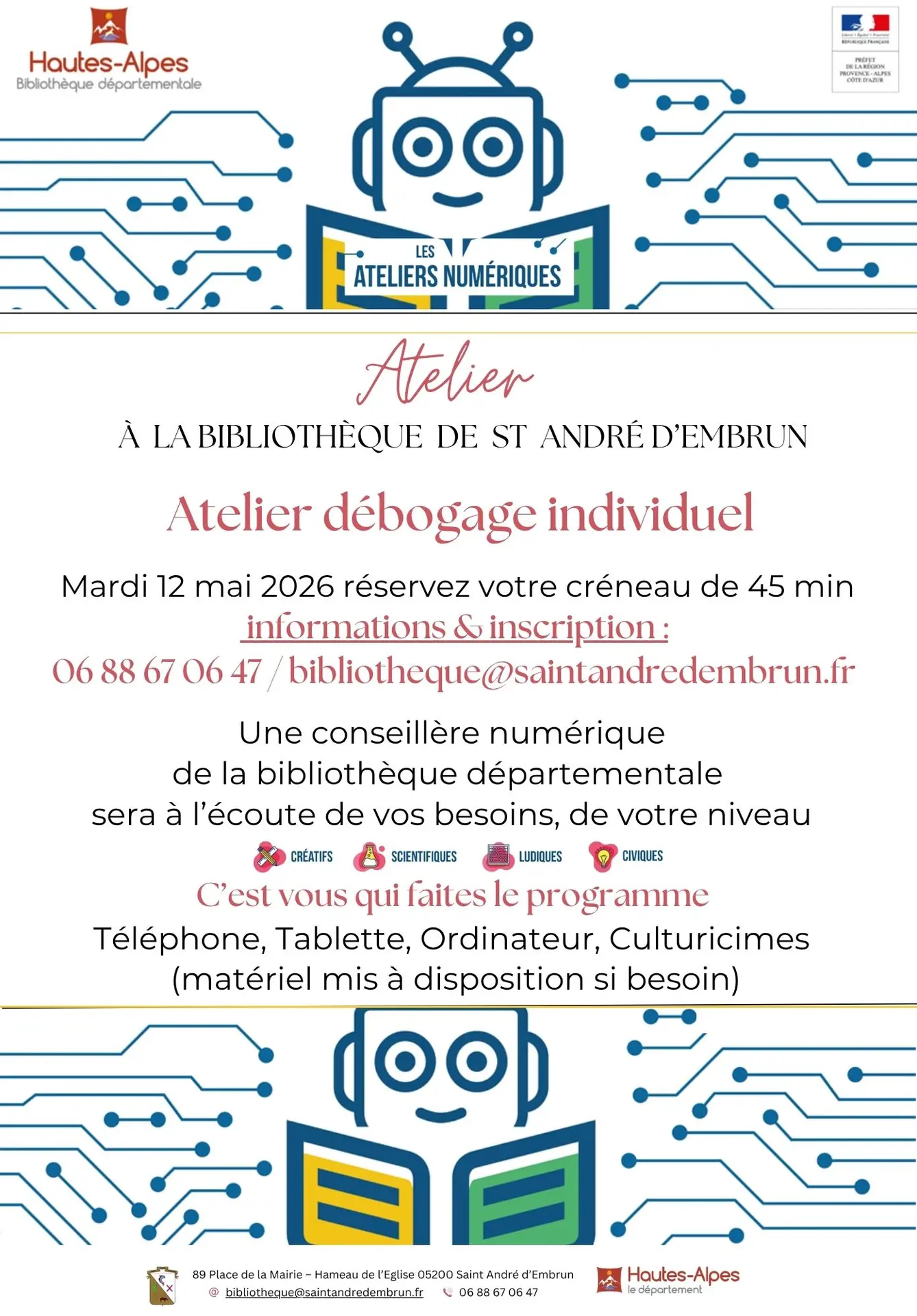 Atelier numérique "Débogage individuel"
