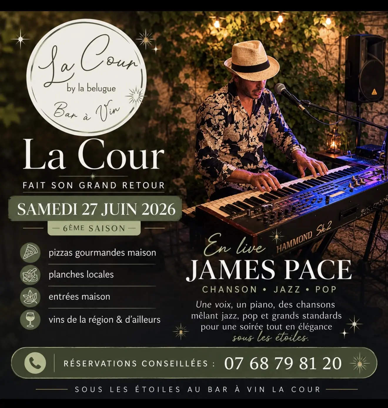 Concert en live de James Pace à Beaumont-De-Pertuis.