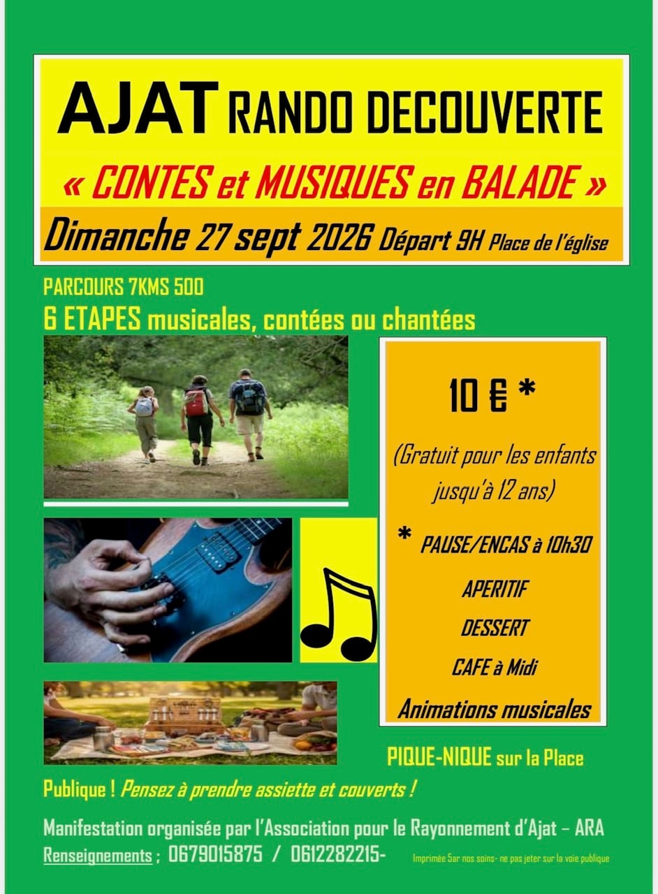 RANDO DÉCOUVERTE « CONTES ET MUSIQUES EN BALADE »