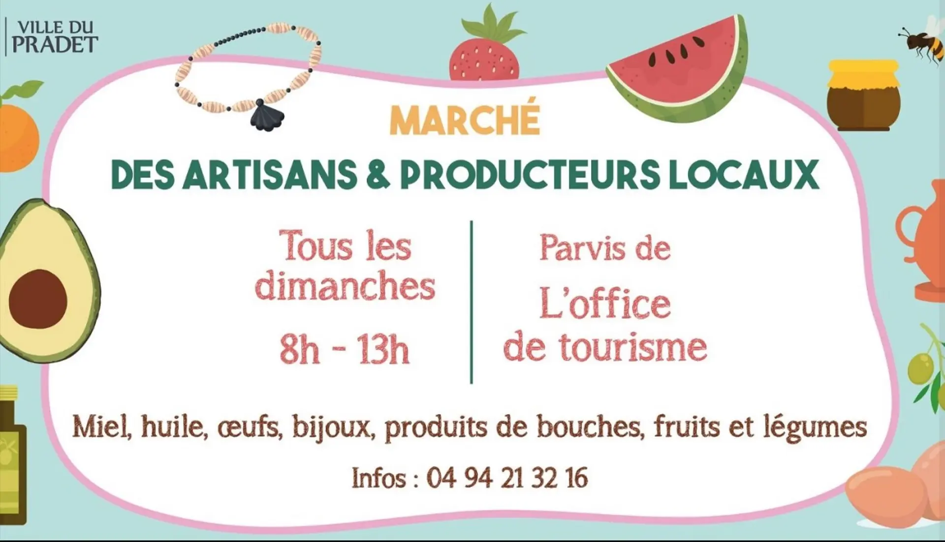 Le marché des artisans et producteurs locaux au Pradet