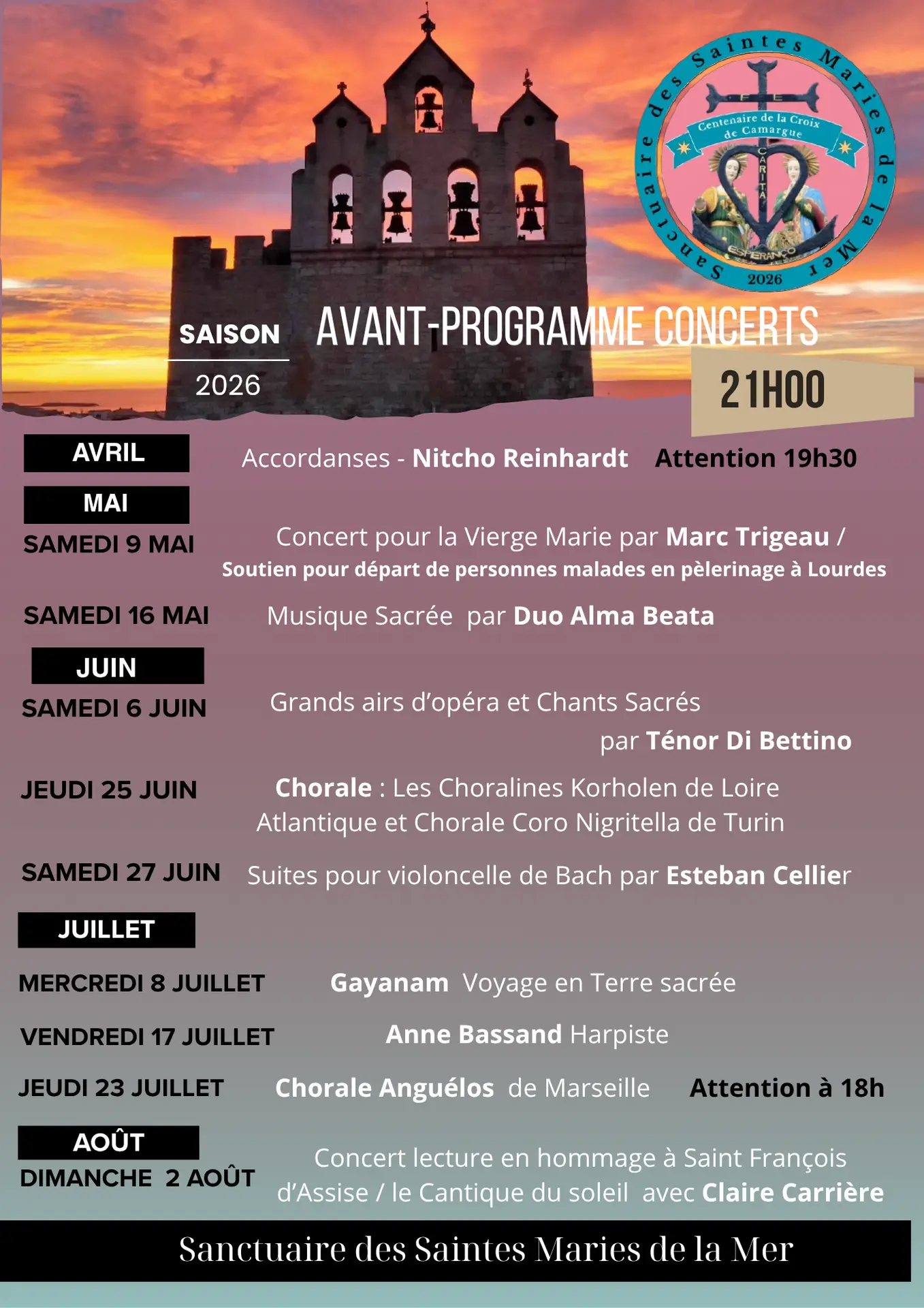 Concert lecture en hommage à Saint François d’Assise